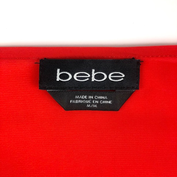 Bebe Red Embellished Kimono Top - Picture 8 of 11